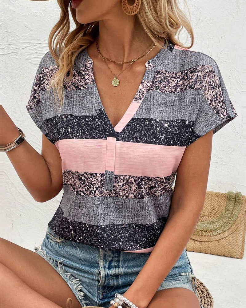 Andrea's™ | T-Shirt V-Ausschnitt Kurzarm