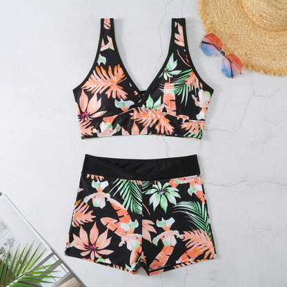 Lebhaft bedruckter Boxer-Bikini von Andrea Serena