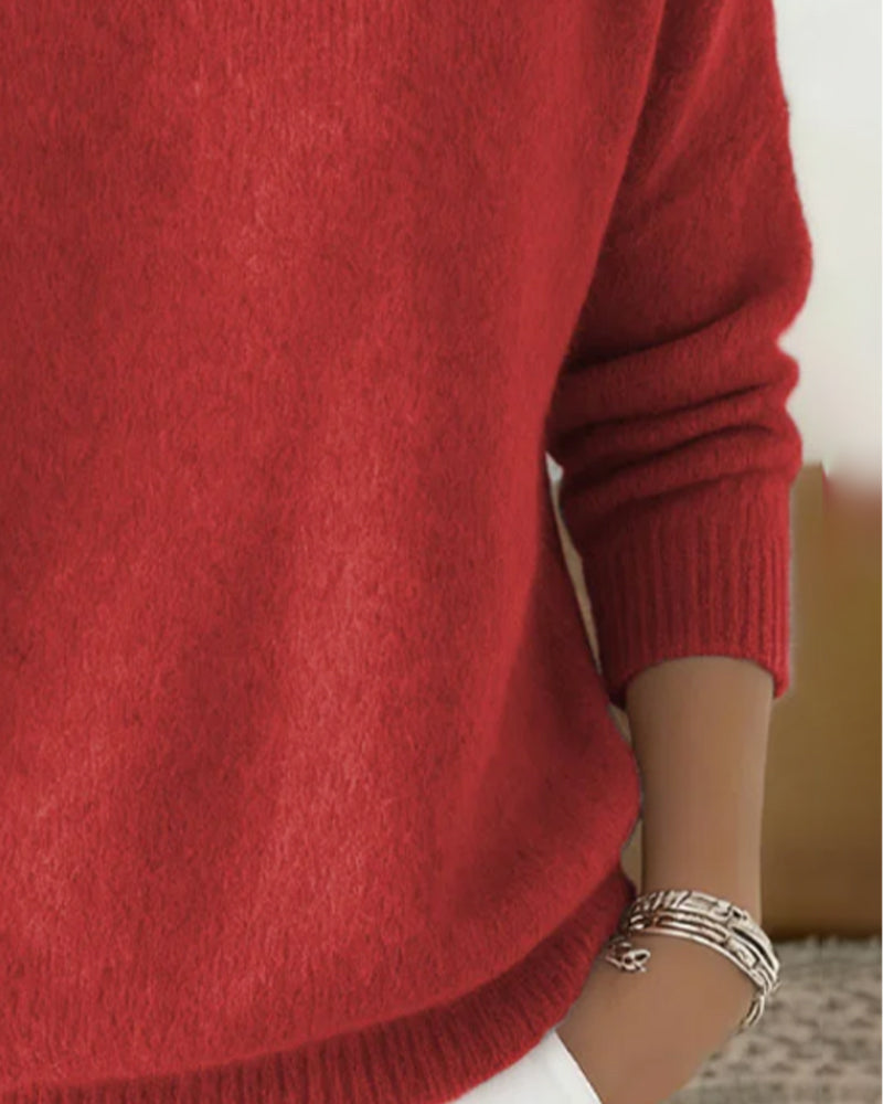 Andrea's™ | Pullover Rollkragen lässiger Stil