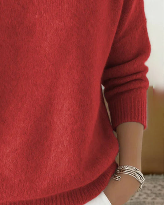 Andrea's™ | Pullover Rollkragen lässiger Stil