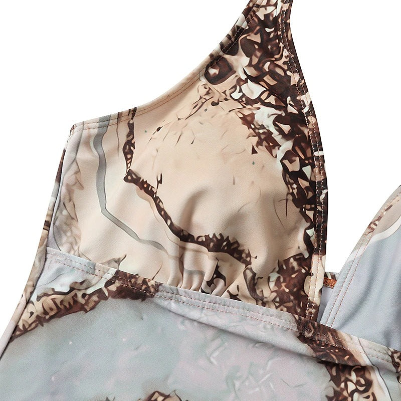Eleganter Marmor-Bikini-Badeanzug von Andrea Serena