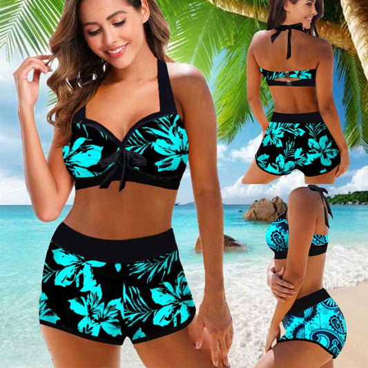 Floral High Waist Bikini by Andrea Serena