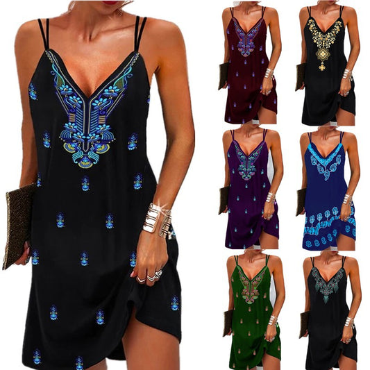 Boho-Kleid mit V-Ausschnitt aus der Sommerkollektion von Andrea Serena
