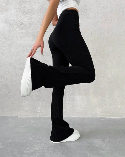 Andrea's™ | Einfarbige slim-fit-hose mit micro-flare