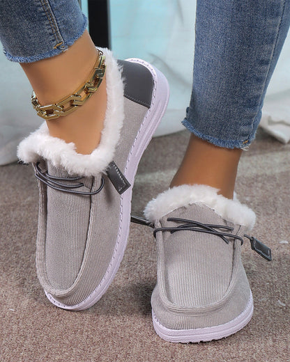 Andrea's™ | Einfarbige, dicke, warme baumwollschuhe