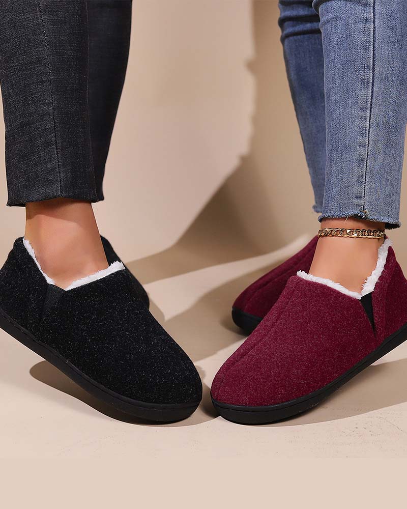 Andrea's™ | Plüschige, einfarbige All-Inclusive-Flachschuhe
