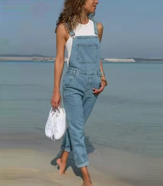 Andrea's™ | Denim-Overall - Vorder- und Rückansicht