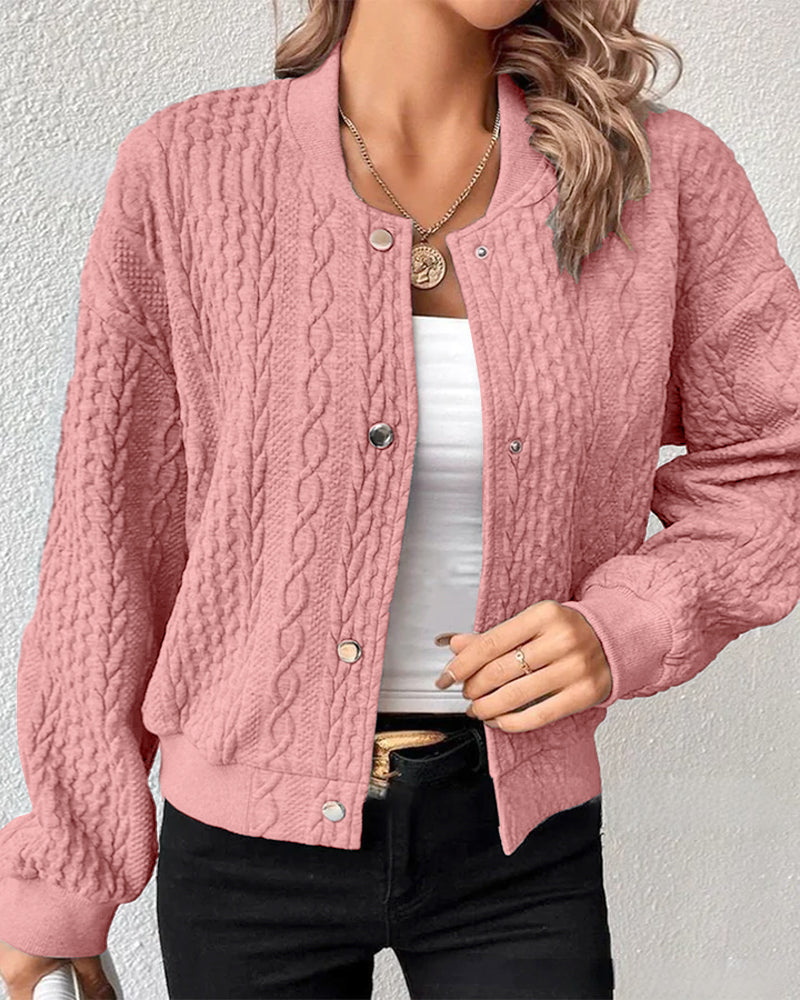 Andrea's™ | Einfarbiger Cardigan mit Knöpfen