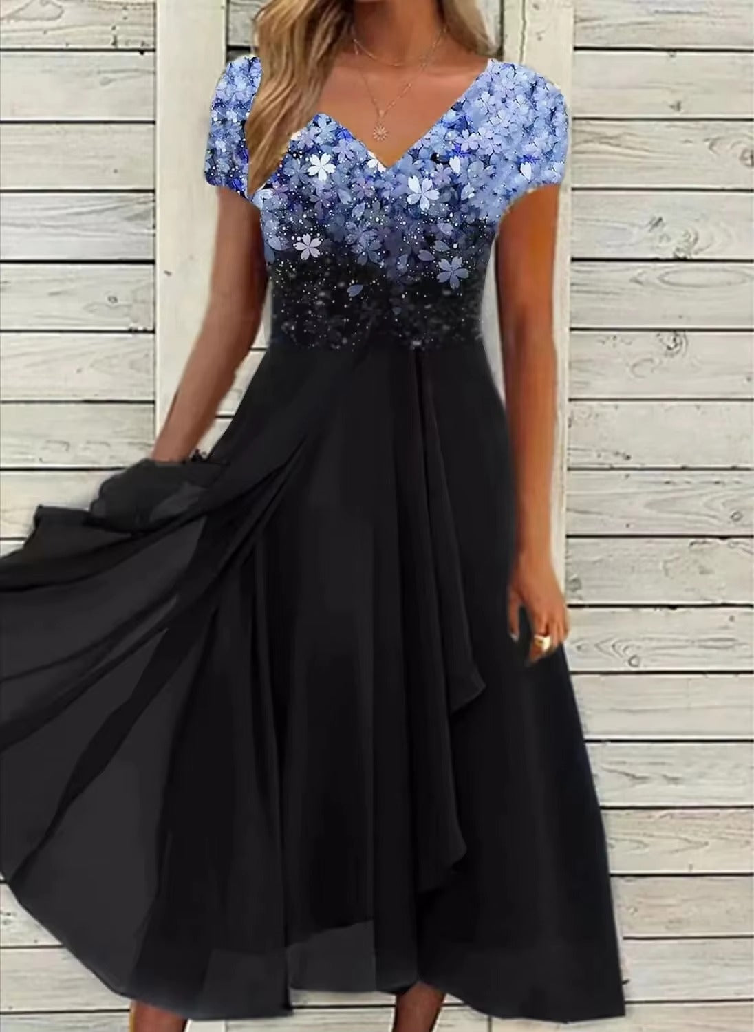 Andrea's™ | Geblümtes Chiffonkleid